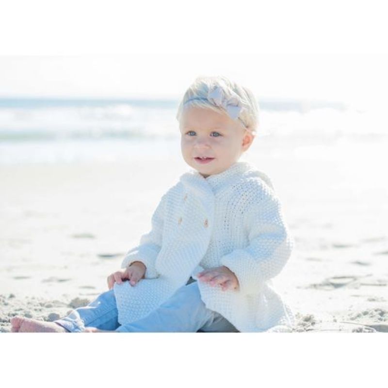 Crochet Knit Hoodie Ivory