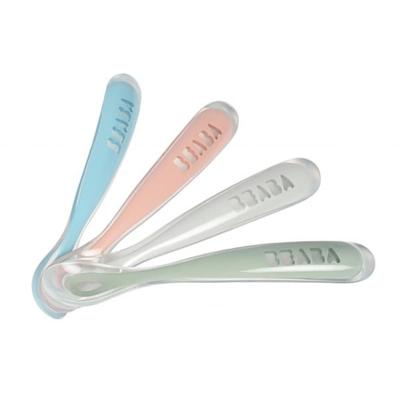 First Stage Silicone Spoon - 4 Pack Rose