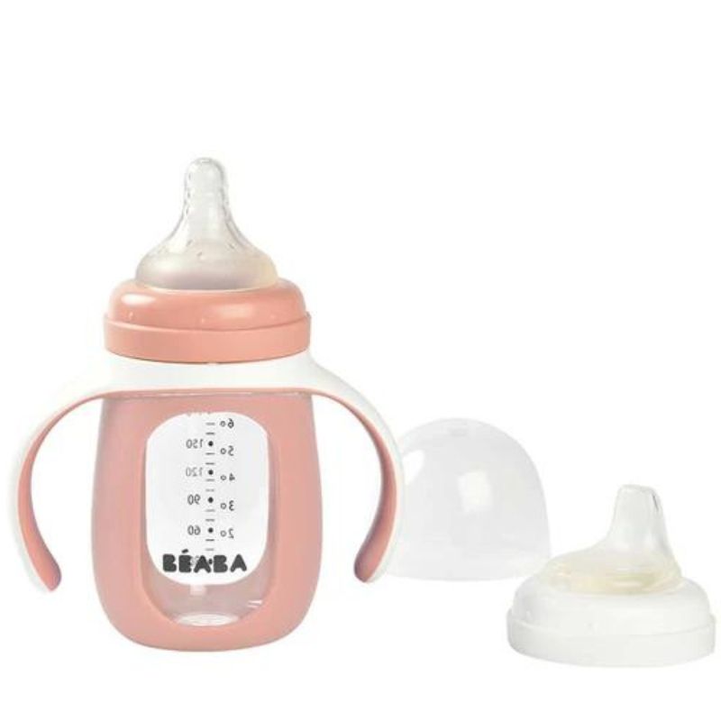 2-in-1 Glass Training Cup Rose