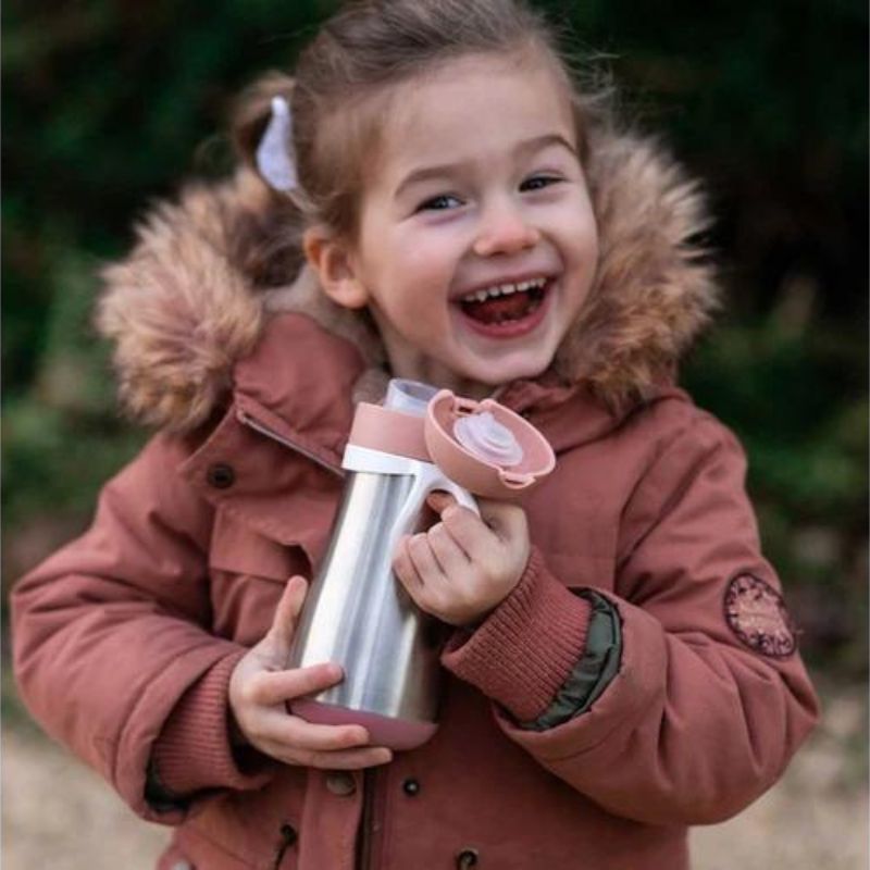 Stainless Steel Kids Water Bottle Rose