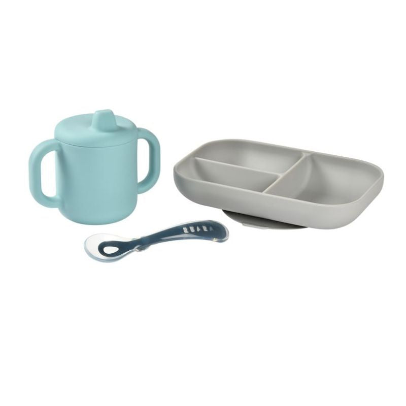 Silicone Feeding Set - 3pc Rain