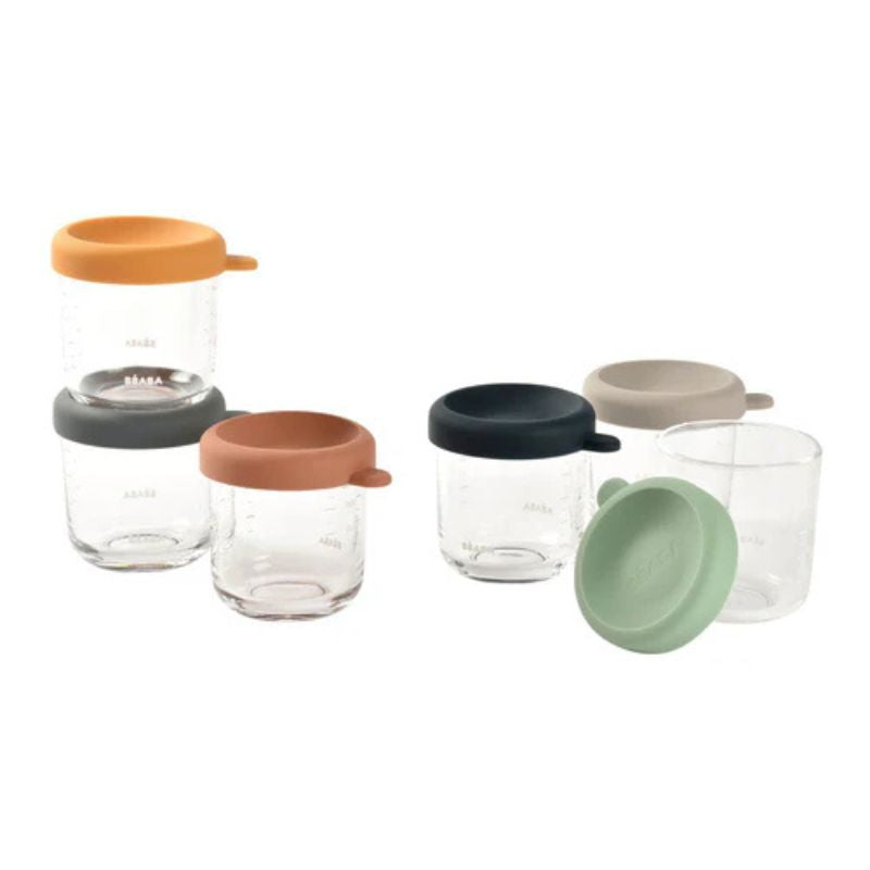 Set of 6 8oz Glass Baby Food Jars