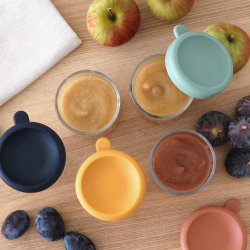 Set of 6 8oz Glass Baby Food Jars