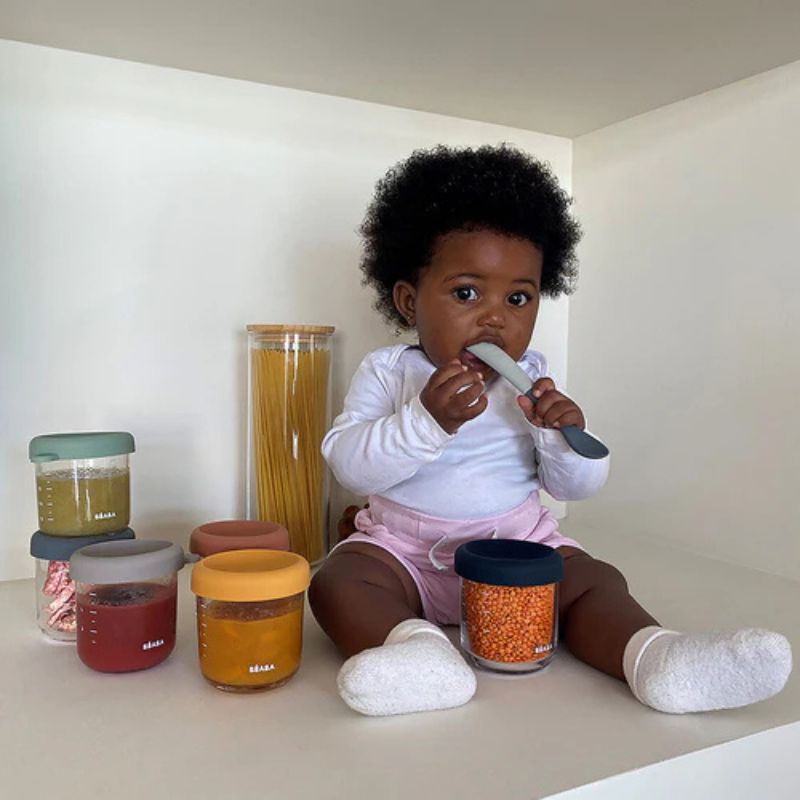 Set of 6 8oz Glass Baby Food Jars