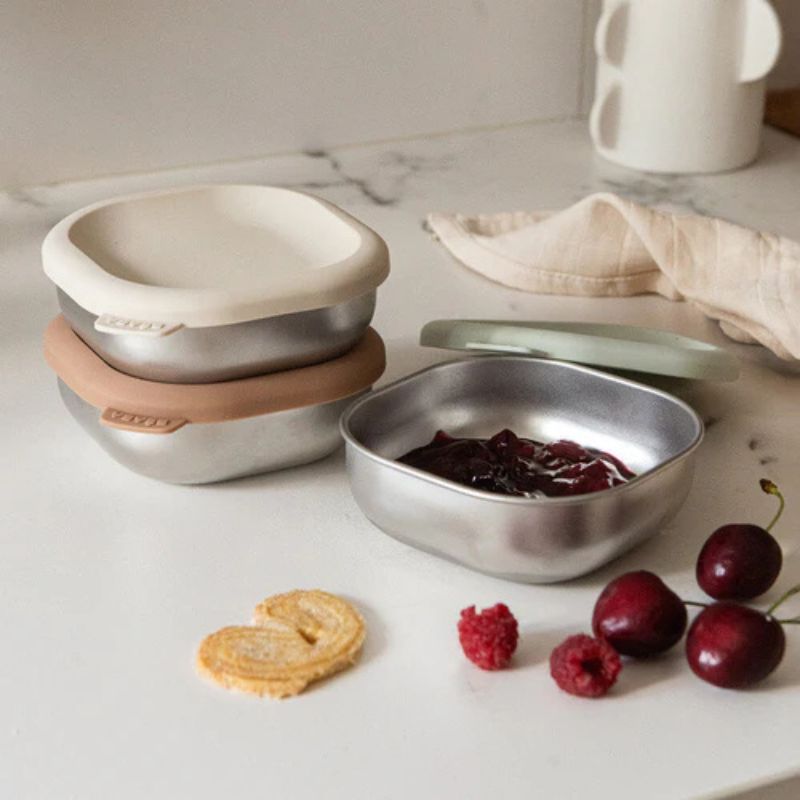Stainless Steel Baby Bowls with Lid Set of 3