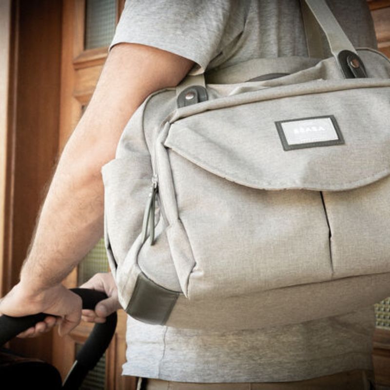 Geneva Changing and Diaper Bag Heather Grey