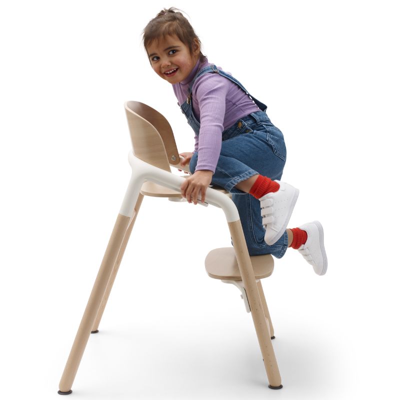 Giraffe Complete High Chair Set Neutral Wood/White