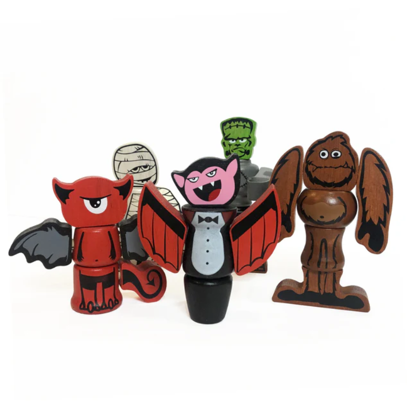 Wooden Monsters Playset