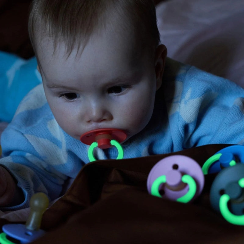 Glow In the Dark Natural Rubber Pacifier - 2 Pack