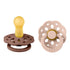 Boheme Natural Rubber Pacifier - 2 Pack Wood/Blush