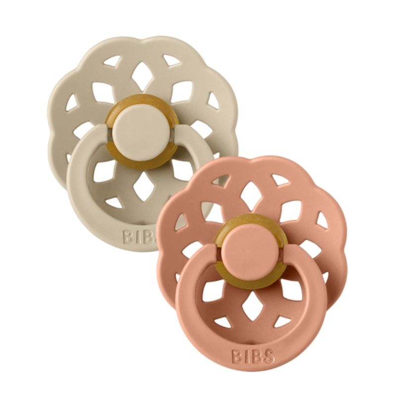 Boheme Natural Rubber Pacifier - 2 Pack Vanilla/Peach