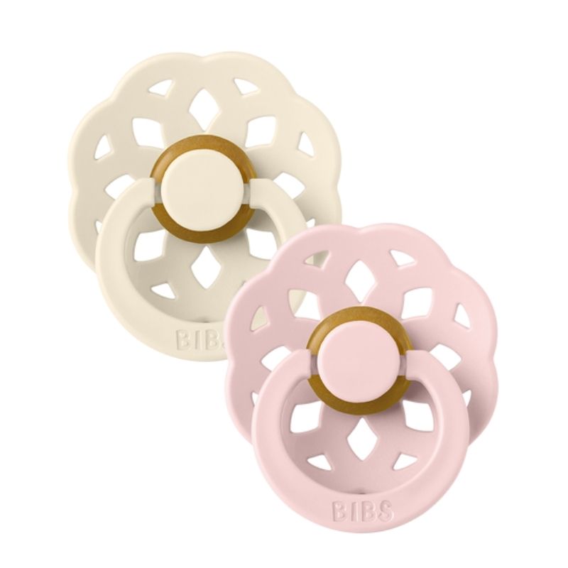Boheme Natural Rubber Pacifier - 2 Pack Ivory/Blossom