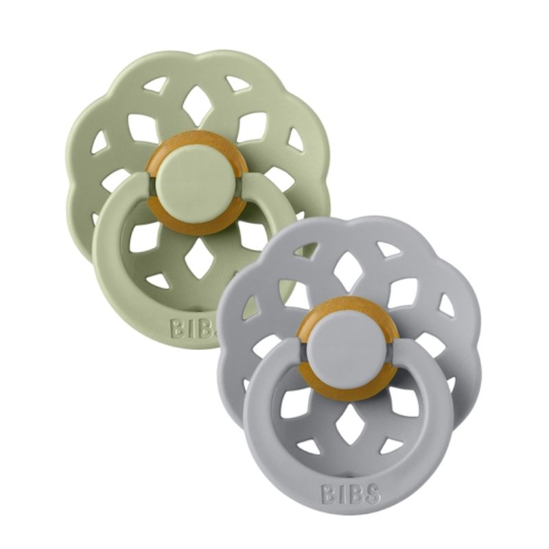 Boheme Natural Rubber Pacifier - 2 Pack Sage/Cloud