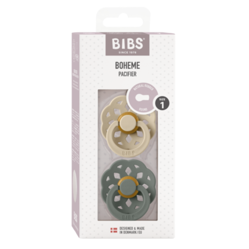 Boheme Natural Rubber Pacifier - 2 Pack
