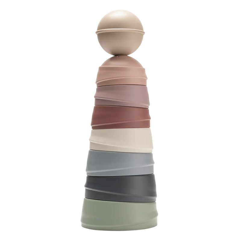 Wobbly Tower Stacking Toy Pastel Rainbow