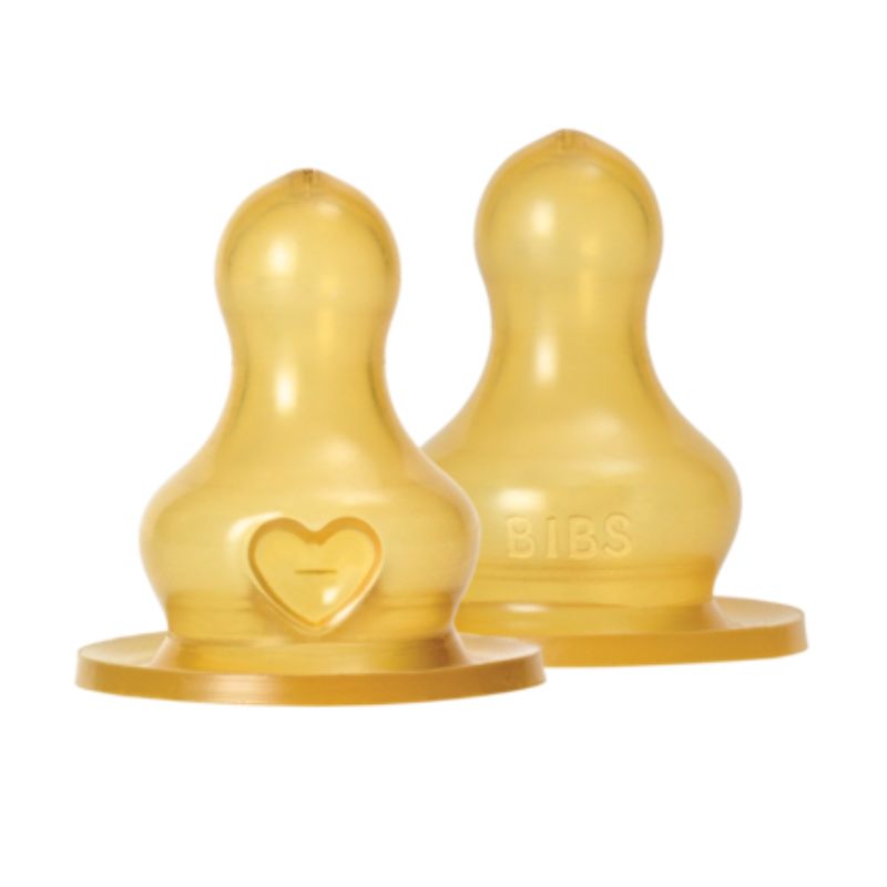 Baby Bottle Nipple Round Latex - 2 pack