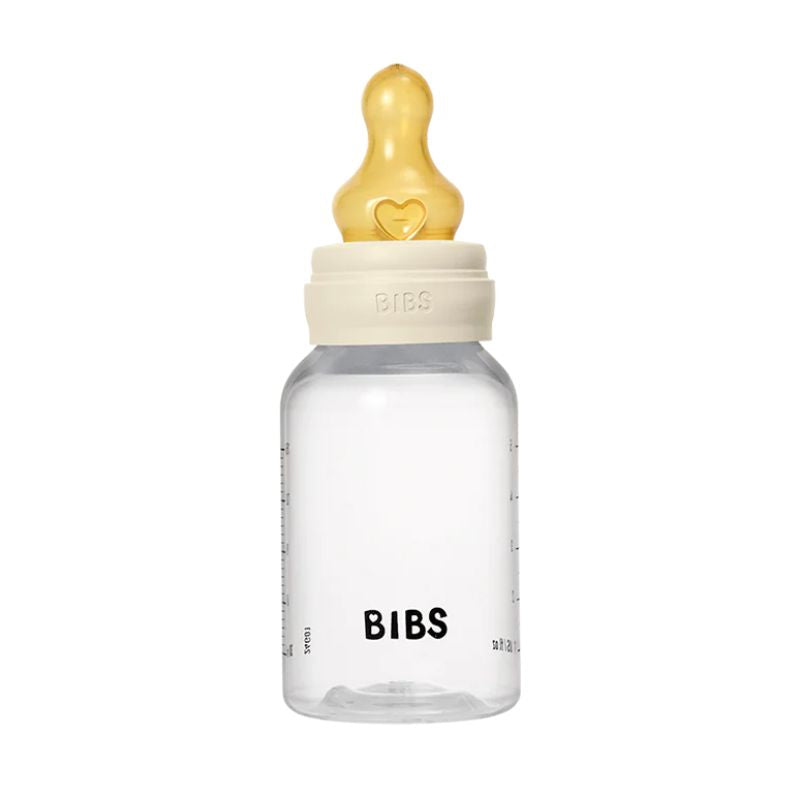 Baby Plastic Bottle Complete Set - Natural Rubber Latex
