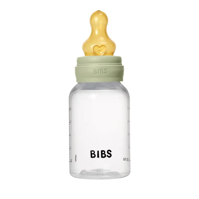 Baby Plastic Bottle Complete Set - Natural Rubber Latex