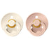 Natural Rubber Pacifier Combo - 2 Pack Ivory & Blush