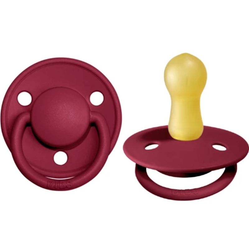 De Lux Natural Rubber Latex Pacifier - 2 Pack Ruby