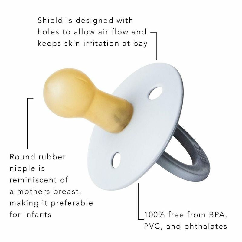 Glow In the Dark Natural Rubber Pacifier - 2 Pack