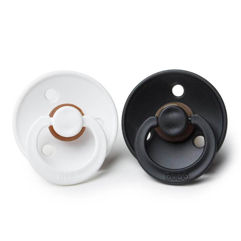 Natural Rubber Pacifier Combo - 2 Pack Black & White