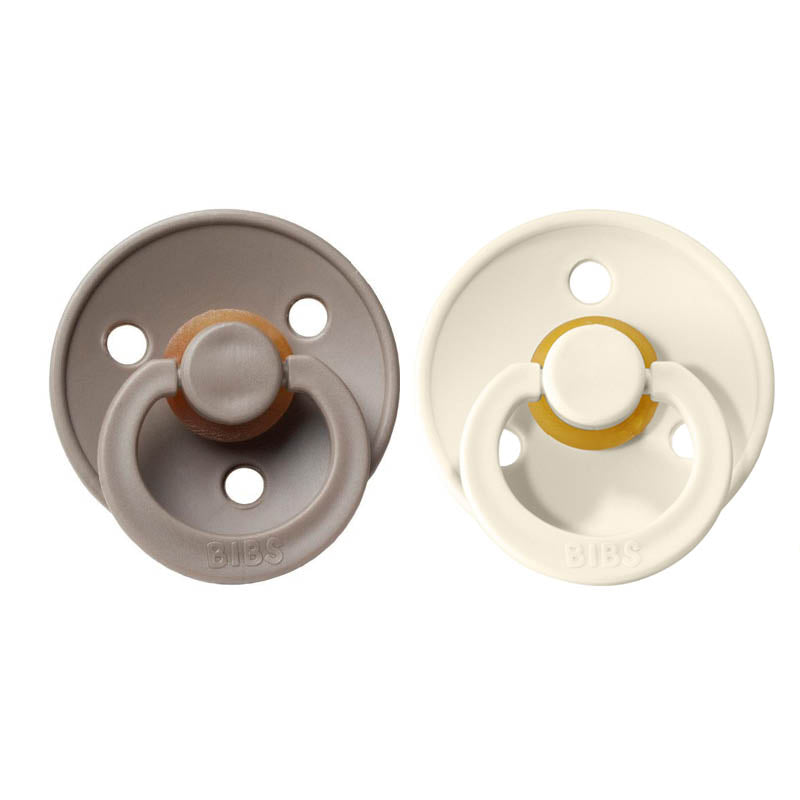 Natural Rubber Pacifier Combo - 2 Pack Dark Oak & Ivory