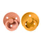 Natural Rubber Pacifier Combo - 2 Pack peach sunset & honey bee