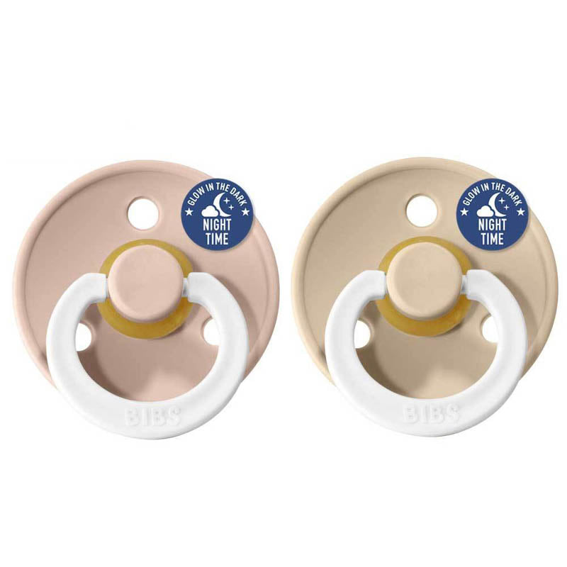 Natural Rubber Pacifier Combo - 2 Pack Blush Glow & Vanilla Glow