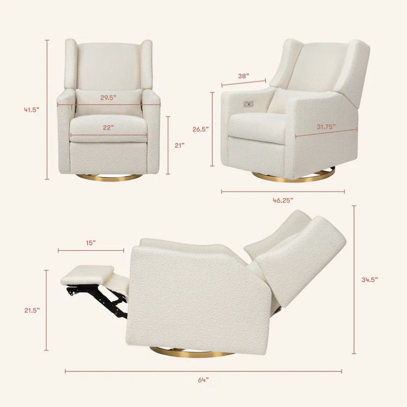 Kiwi Electronic Glider Recliner w/ USB Port