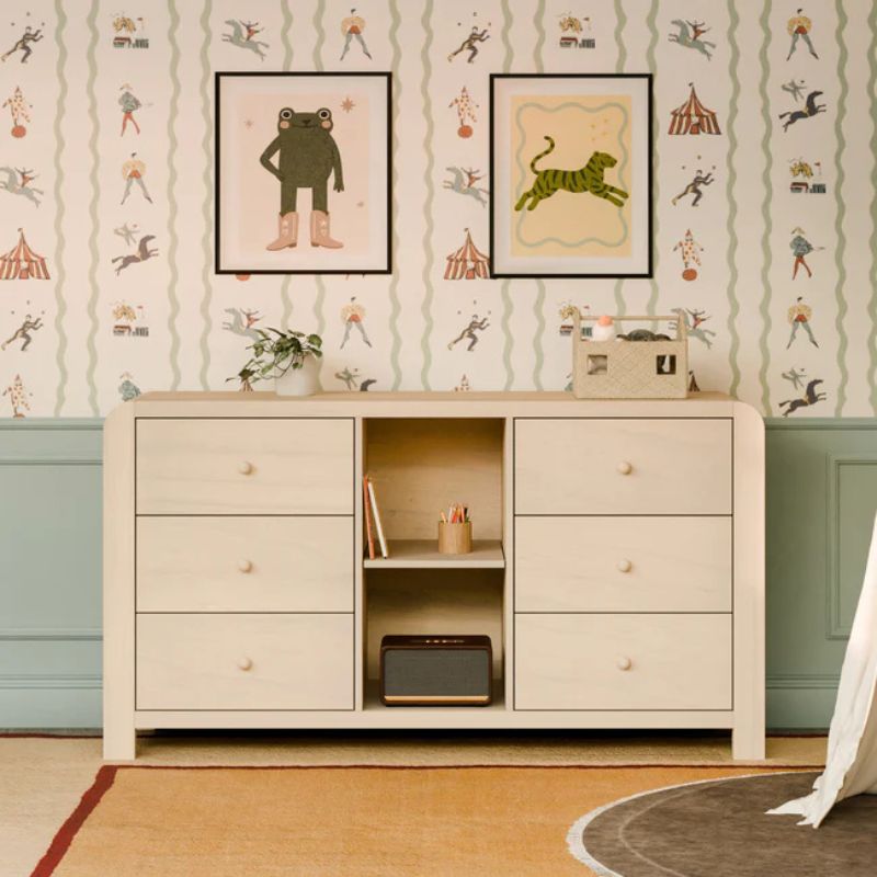 TipToe 6-Drawer Extra Wide Assembled Dresser with Cubbies