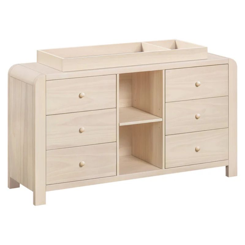 TipToe 6-Drawer Extra Wide Assembled Dresser with Cubbies