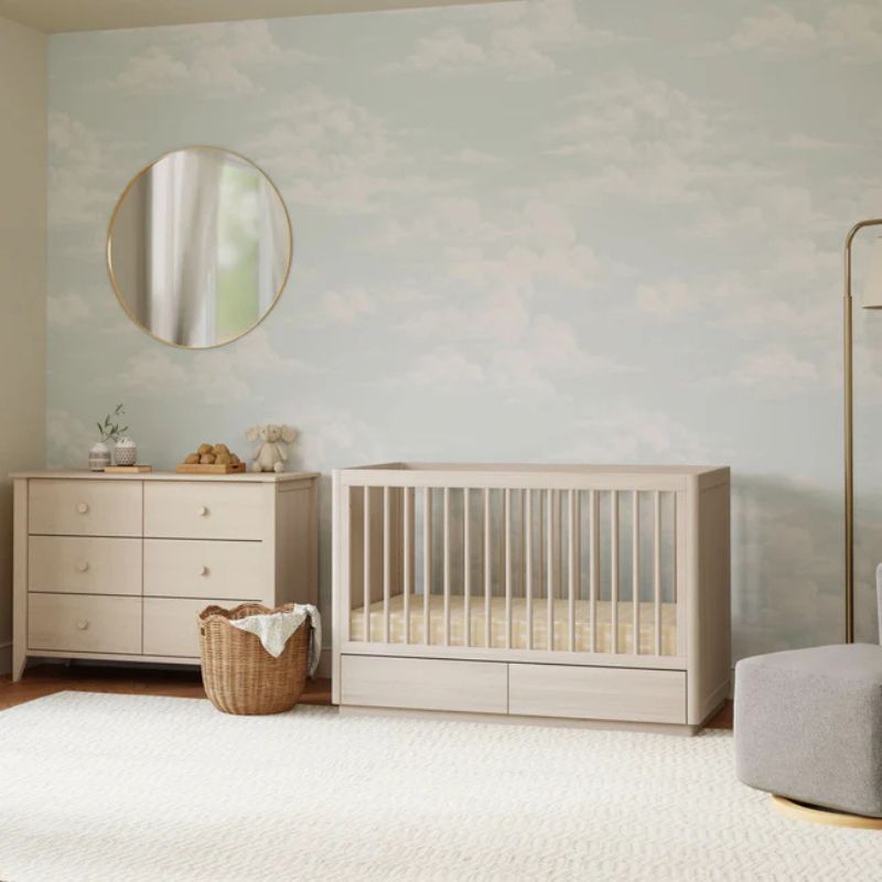 Bento 3-in-1 Convertible Storage Crib with Toddler Bed Conversion Kit