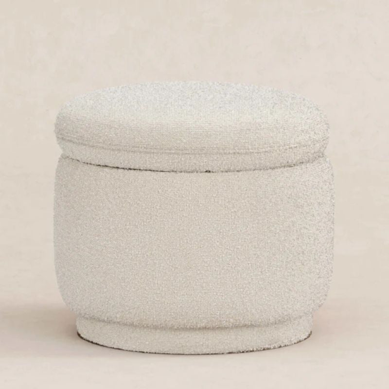 Enoki Storage Ottoman in Boucle