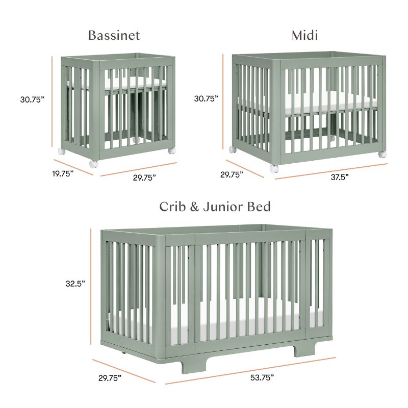 Yuzu 8-in-1 Convertible Crib