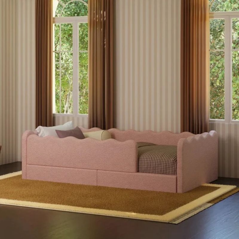 Rizo Montessori-Inspired Twin Floor Bed with Guardrails