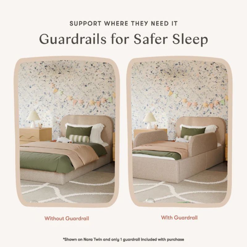 Upholstered Twin/Full Bed Guardrail - Nara and Rizo