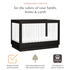 Harlow 3-in-1 Convertible Crib with Toddler Bed Conversion Kit
