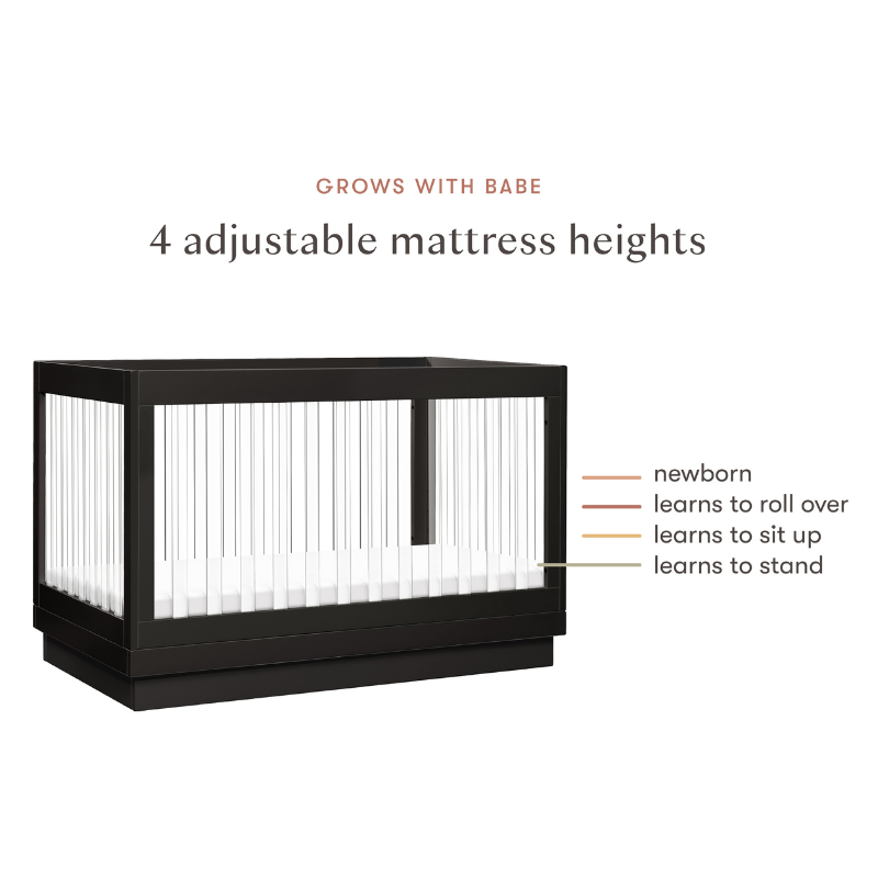Harlow 3-in-1 Convertible Crib with Toddler Bed Conversion Kit