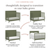 Palma Mid-Century 4-in-1 Convertible Crib