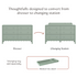 Swell 6-Drawer Assembled Dresser in Light Sage