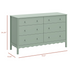 Swell 6-Drawer Assembled Dresser in Light Sage