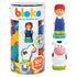 Tube 100 Pieces with 2 Bloko 3D Figures Farm