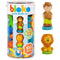 Tube 100 Pieces with 2 Bloko 3D Figures Jungle
