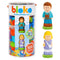 Tube 100 Pieces with 2 Bloko 3D Figures Family