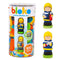 Tube 100 Pieces with 2 Bloko 3D Figures Fire Fighter