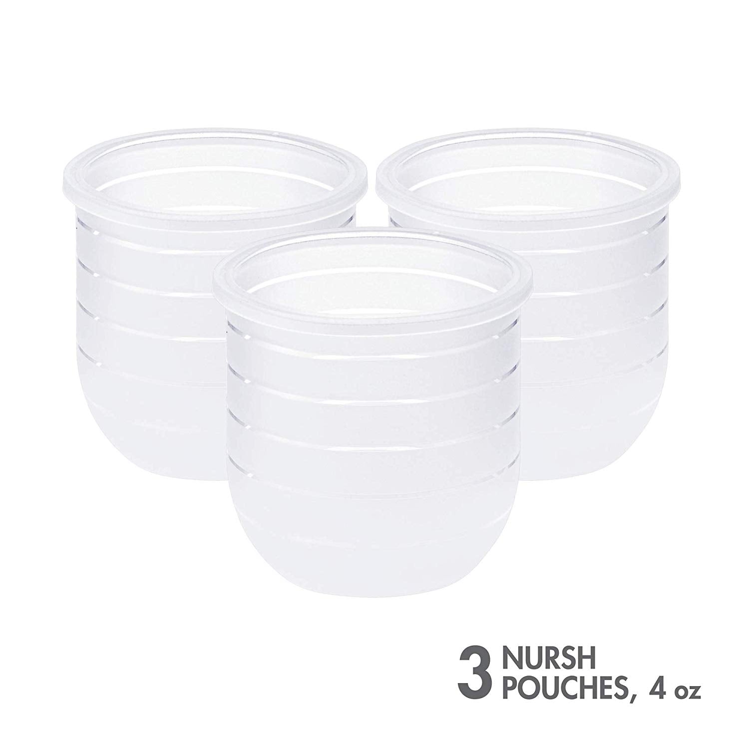 NURSH Silicone Pouches - 3 Pack 4oz