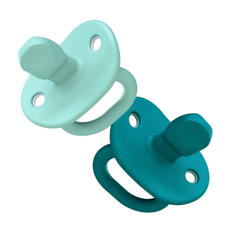 Jewl Orthodontic Silicone Pacifier - 2 Pack Blue