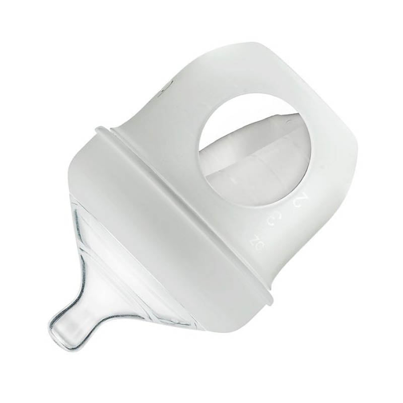 NURSH Silicone Pouch Bottle - 4 oz grey