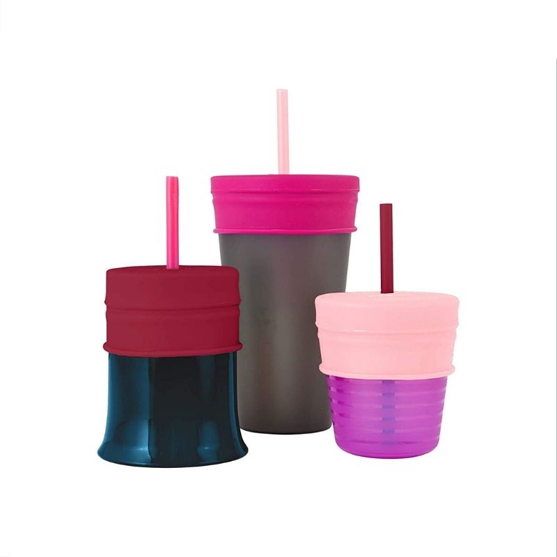 Snug Straw Lids - 3 Pack Pink